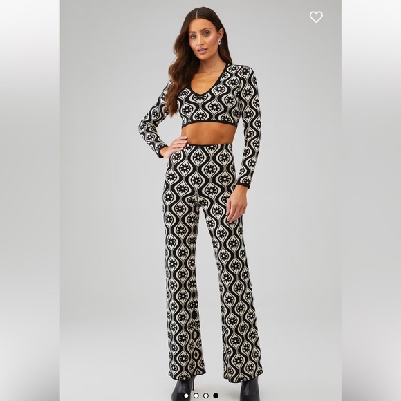 NWT Finder Keepers Quinn Knit Pants Black - Small - Picture 1 of 5